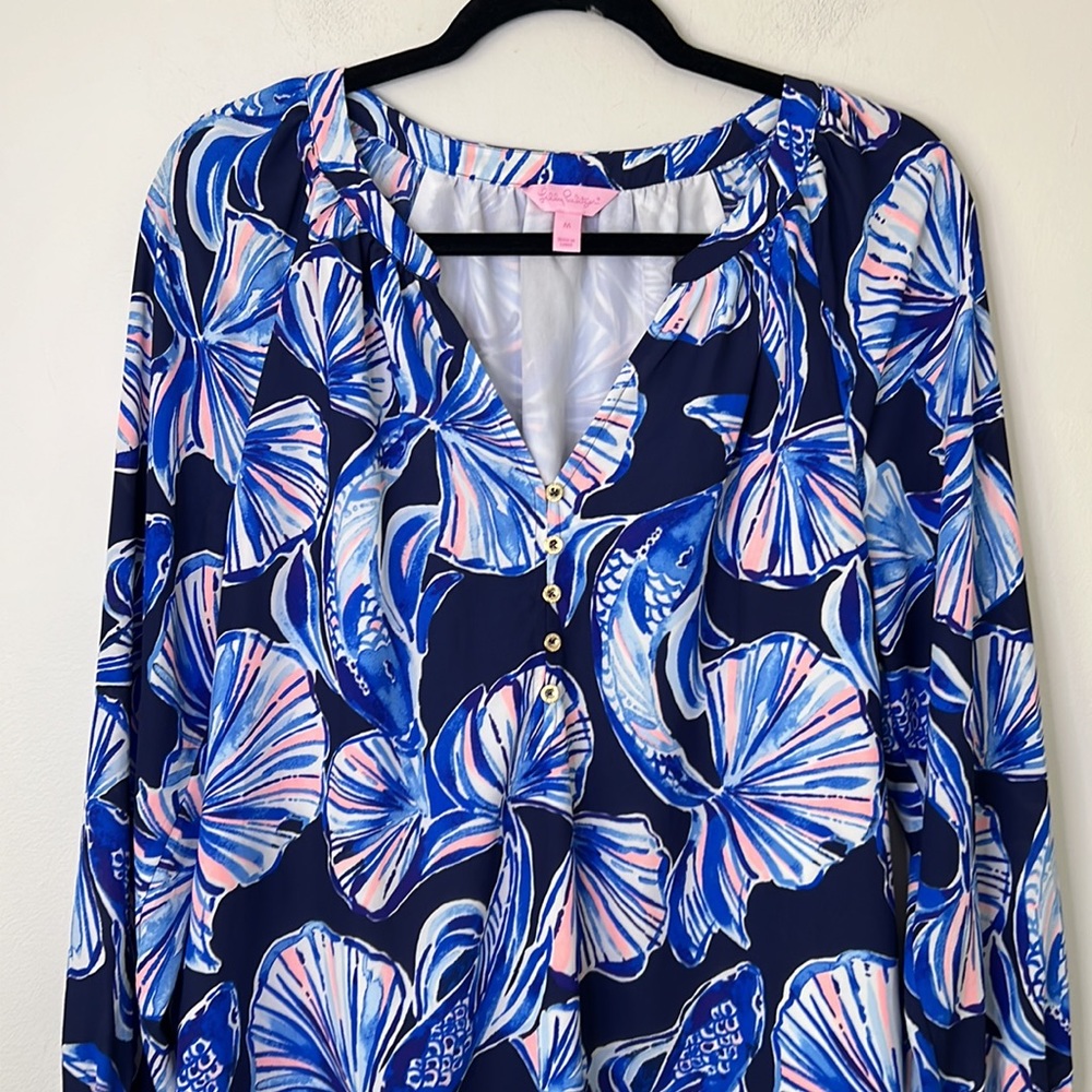 Lilly Pulitzer Blue Floral Mini Dress - Picture 5 of 11